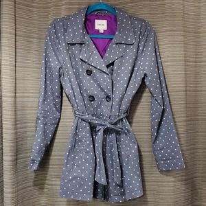 Grey polka dotPea coat